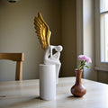 White & Golden Lady with Wings