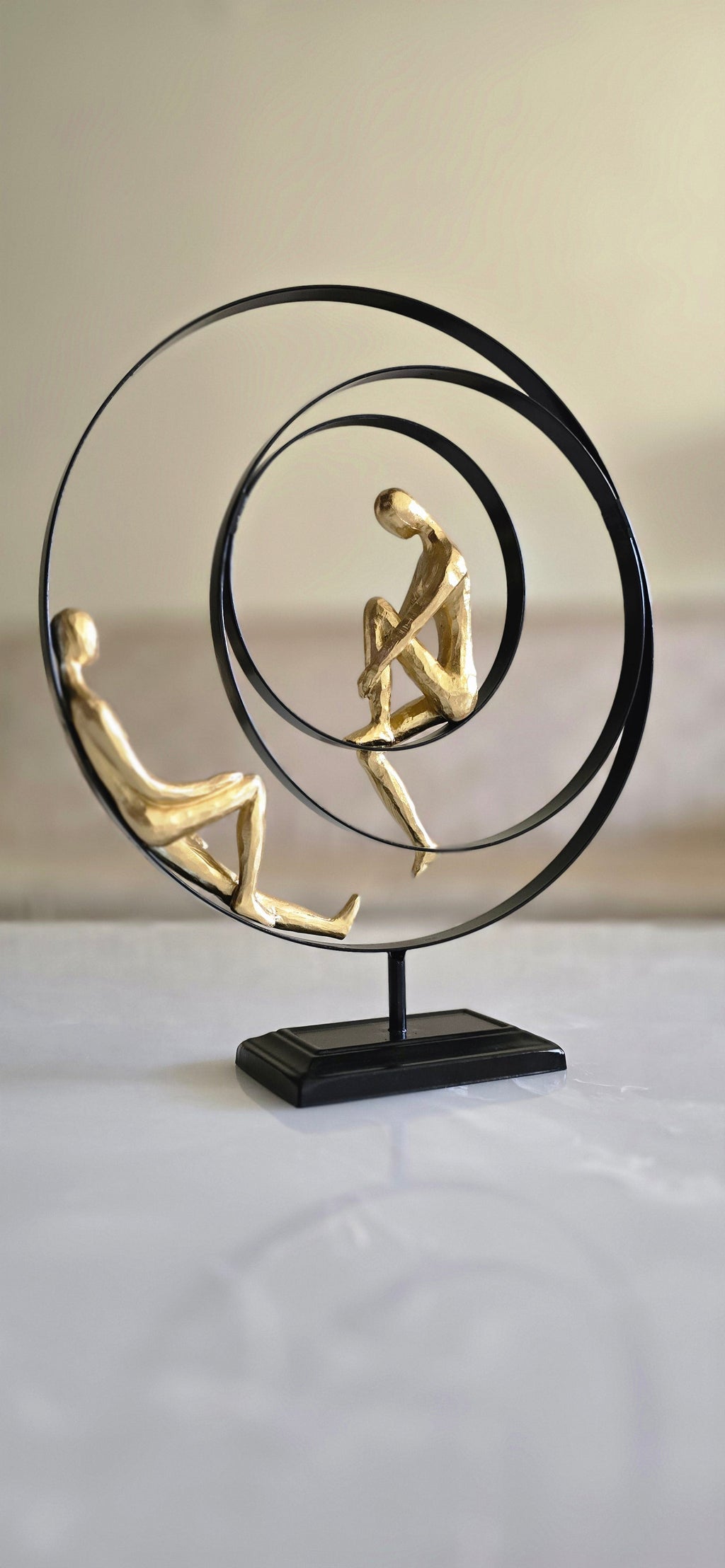 Golden & Black Polyresin Premium & Elegant Figurine