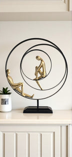 Golden & Black Polyresin Premium & Elegant Figurine