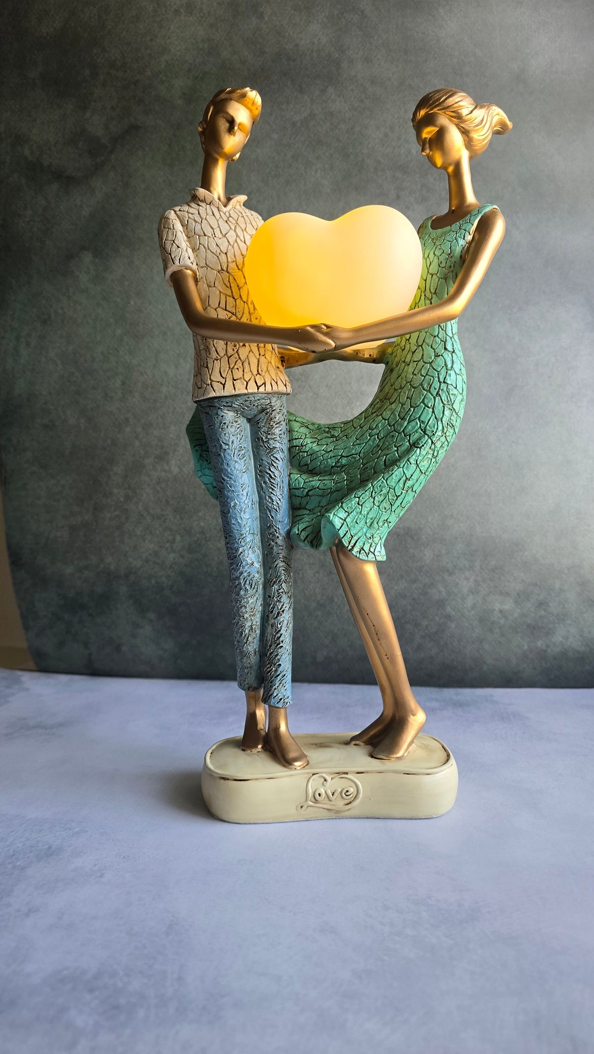 Romantic Couple Holding Heart