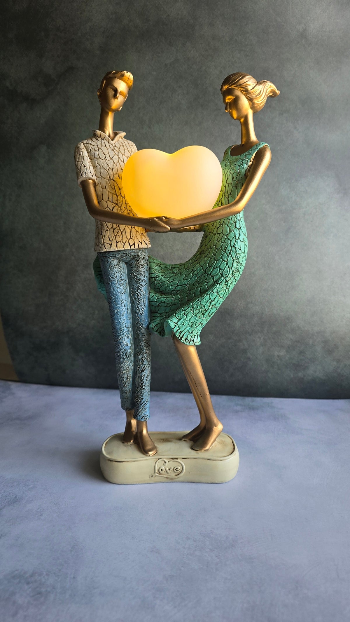 Romantic Couple Holding Heart