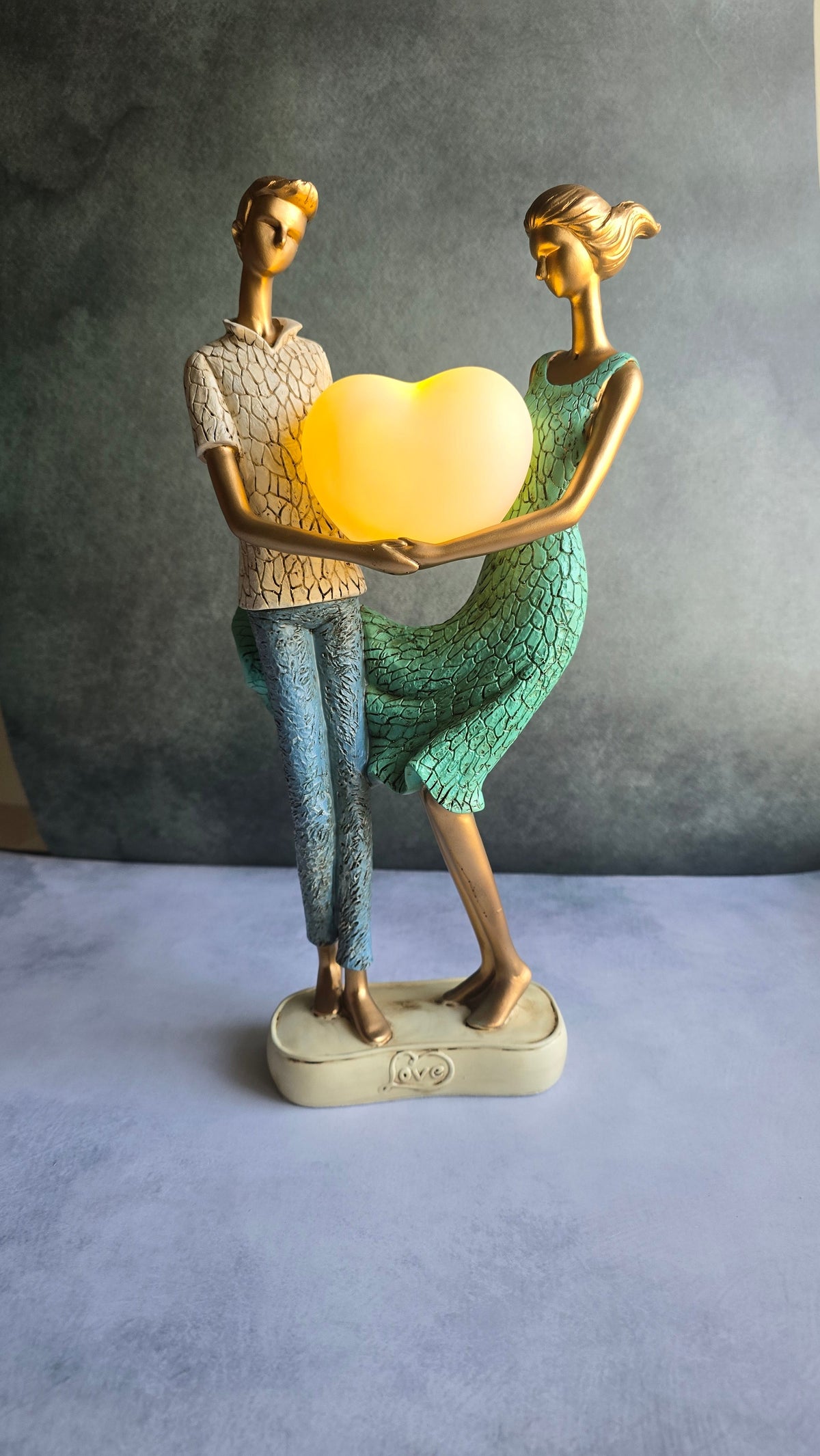 Romantic Couple Holding Heart