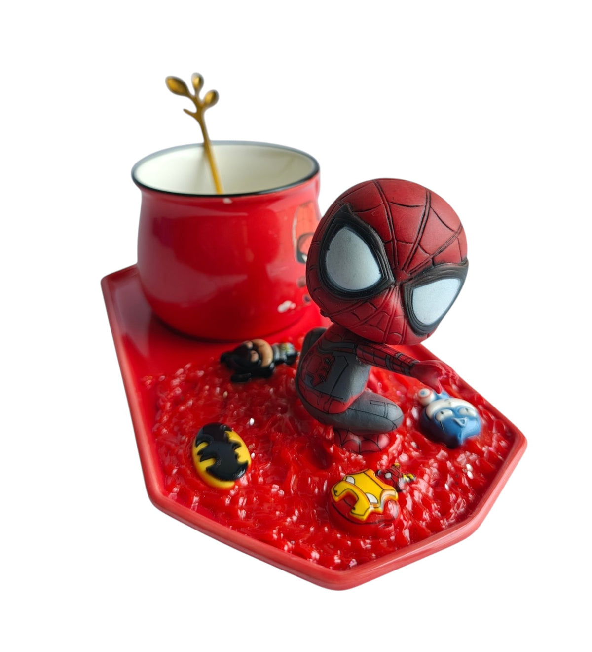 Spider-Man 3D- Mug & Tray Set Holding Bag - Web Landing Edition