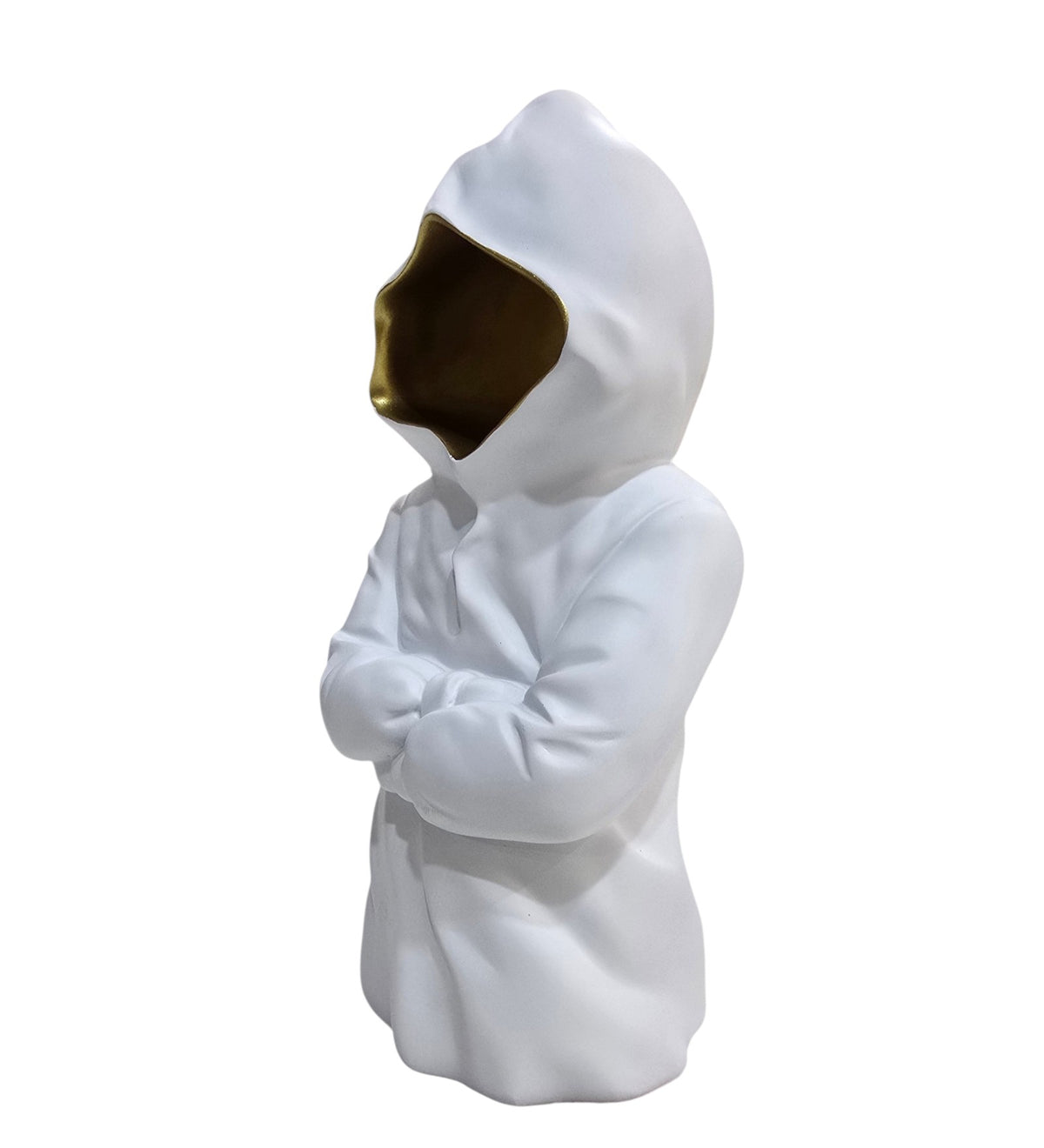 White & Golden Ceramic Premium Hollow Man