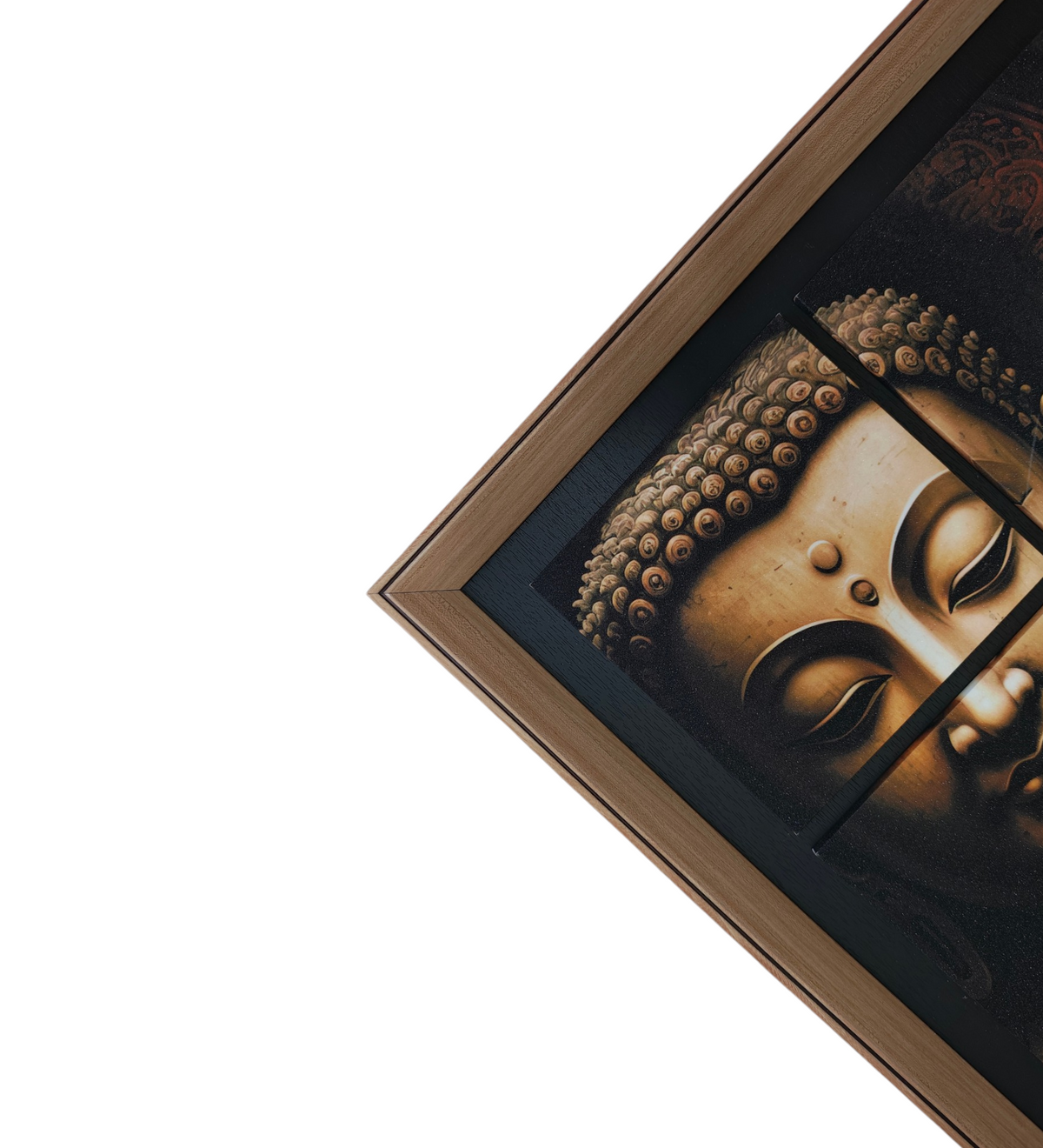 Zen Buddha Harmony Wall Art Frame : 4 Panel Spiritual Decor