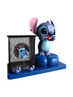 Cute Stitch Desk Buddy - Metal Mesh Pen Holder with Figurine