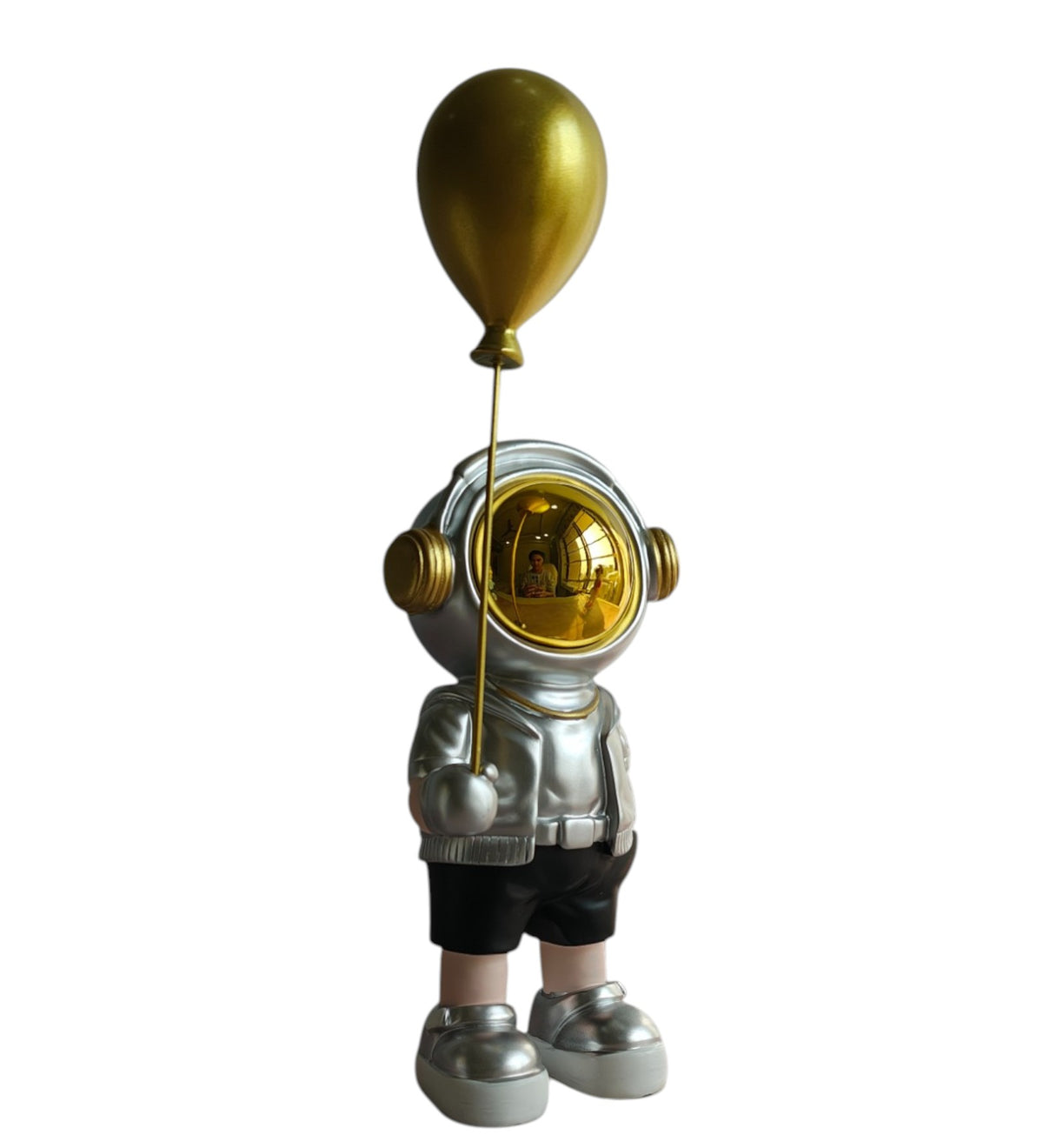 Silver Headphone boy with Balloon