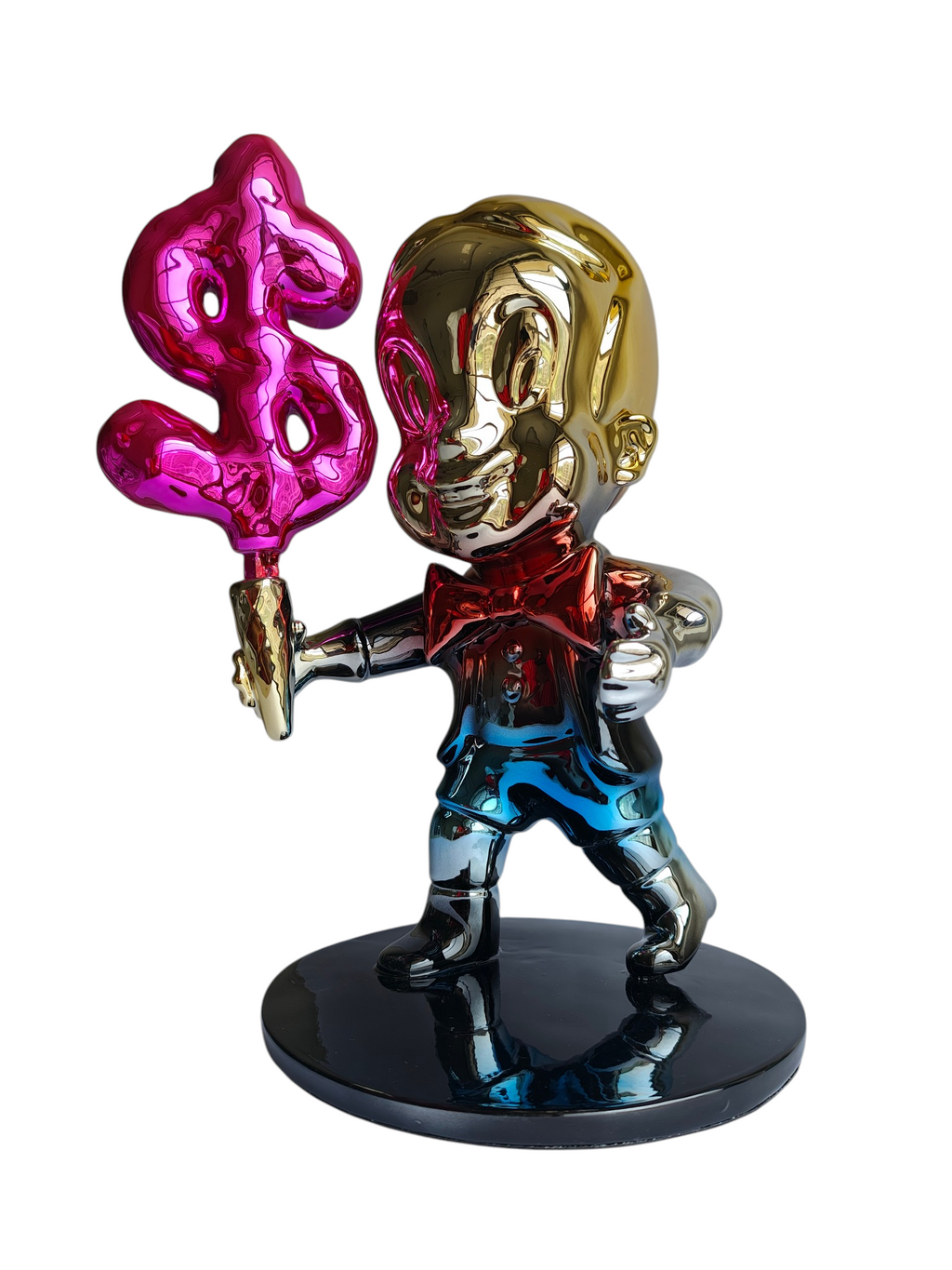 Richie Rich Multi-Colored Chrome Figurine with Pink Dollar Ice Cream Cone