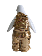 Golden Tux Penguin - Luxury Ceramic Vase Figurine