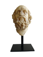 Antique Philosopher Head Sculpture