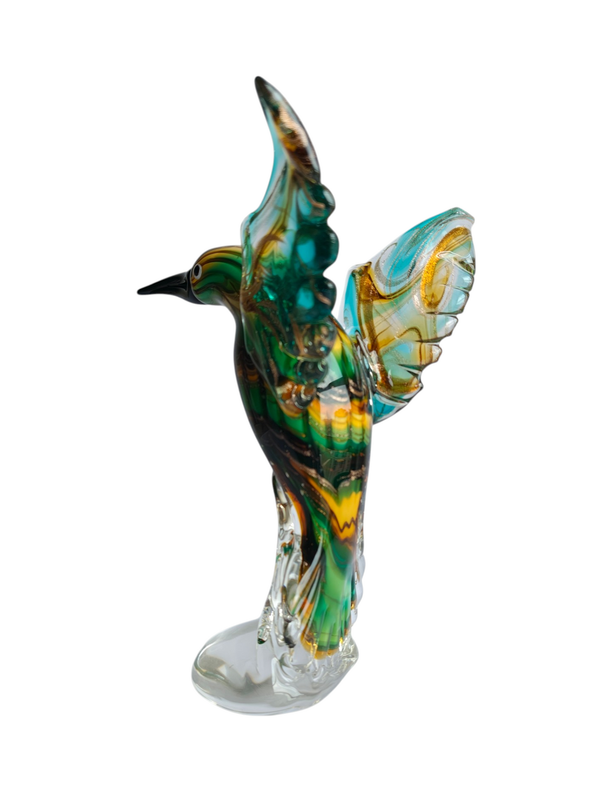 Emerald Crystal Hummingbird Decorative Figurine