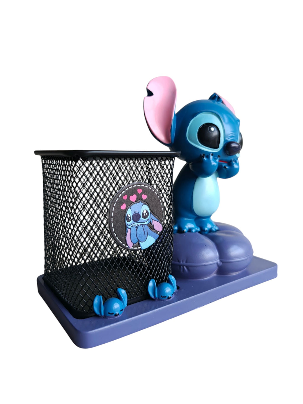 Shy Stitch Pen Stand - Kawaii Desk Organizer for Kids