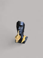Gold & Black Polyresin Premium Silence Face