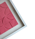 Rose Petal Mosaic Geometric Wall Art Frame