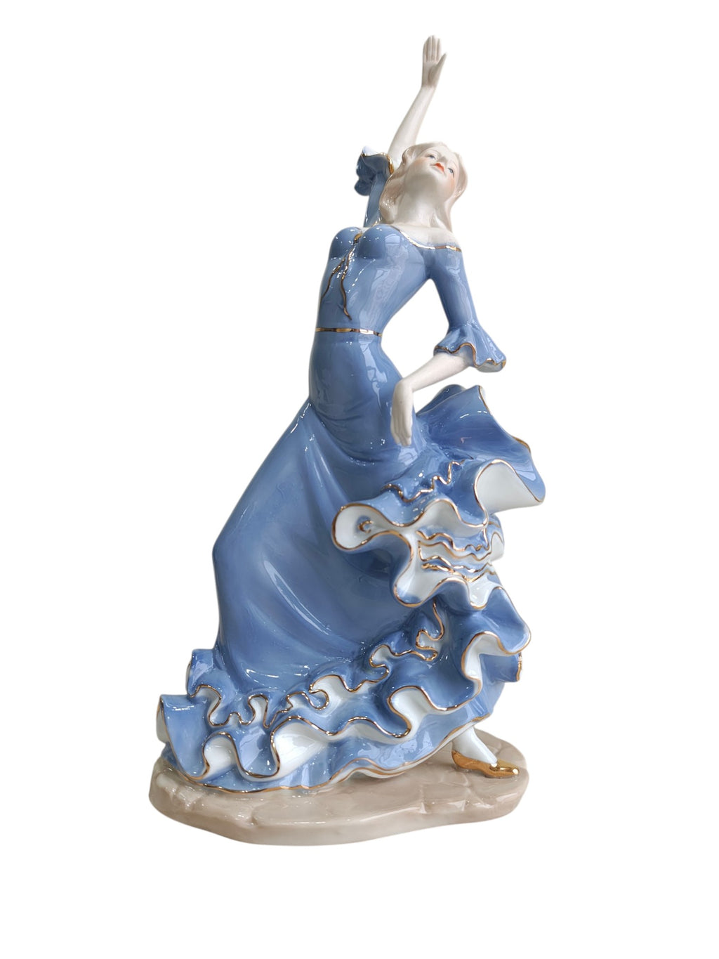 Rosa Flamenca - Pink & Gold Porcelain Dancer Sculpture