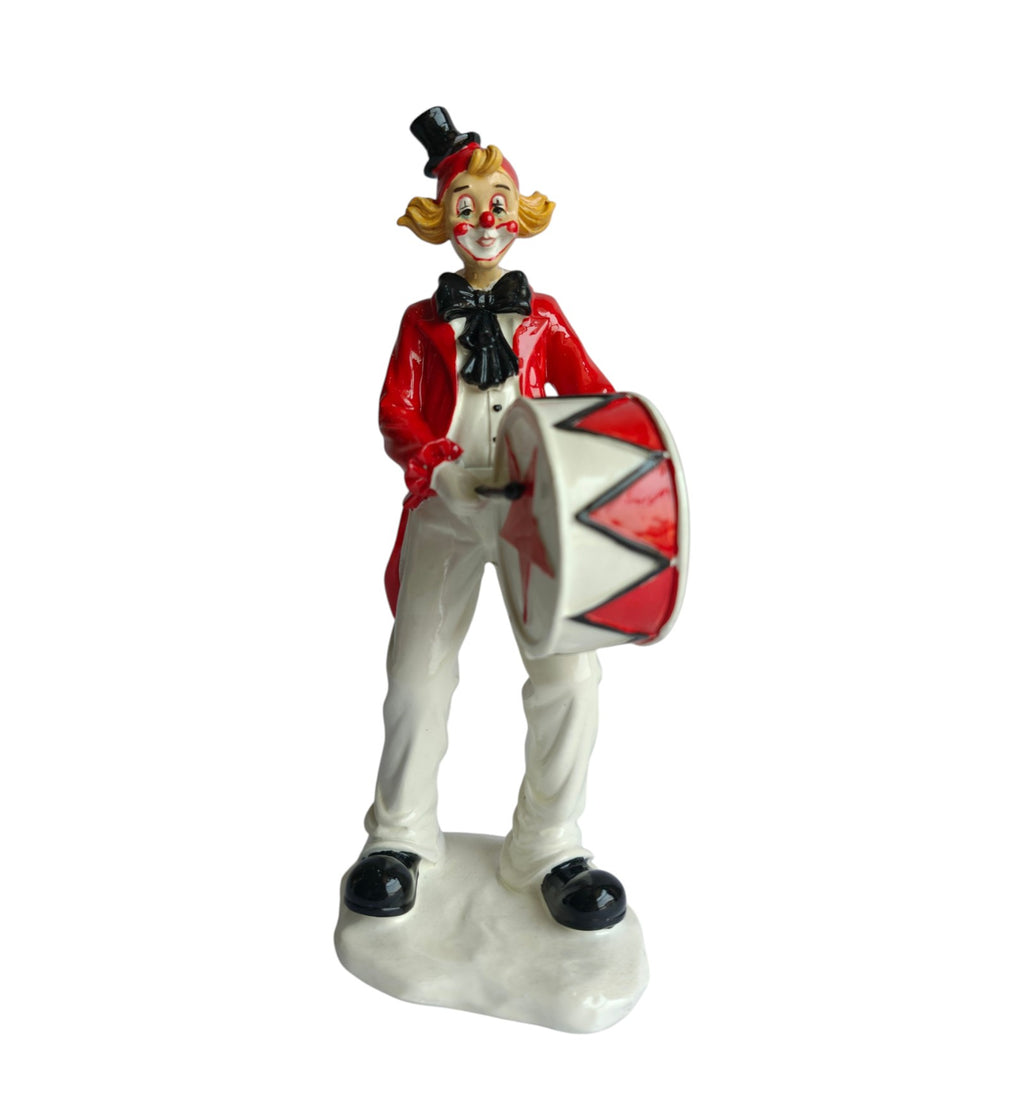 Drum Shield Clown Figurine