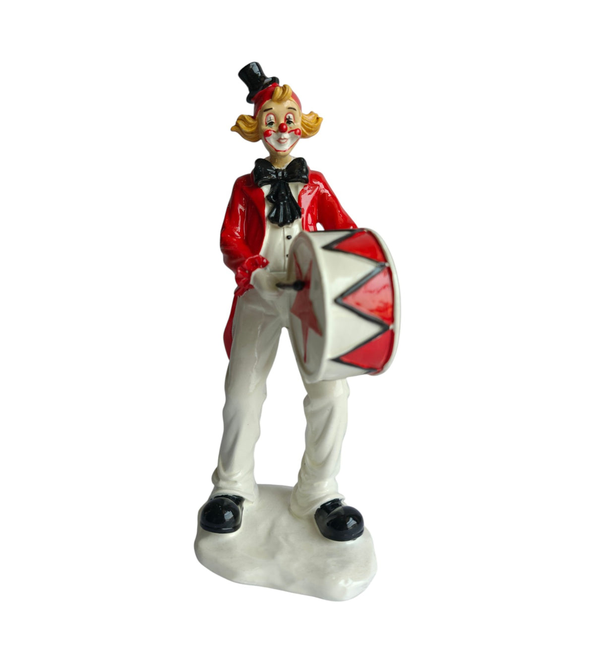 Drum Shield Clown Figurine