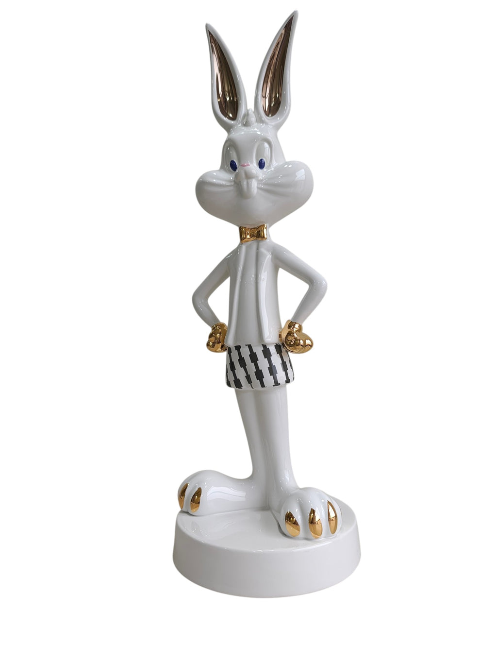 Pure White Boss Bunny - Luxury Ceramic Sculpture Large