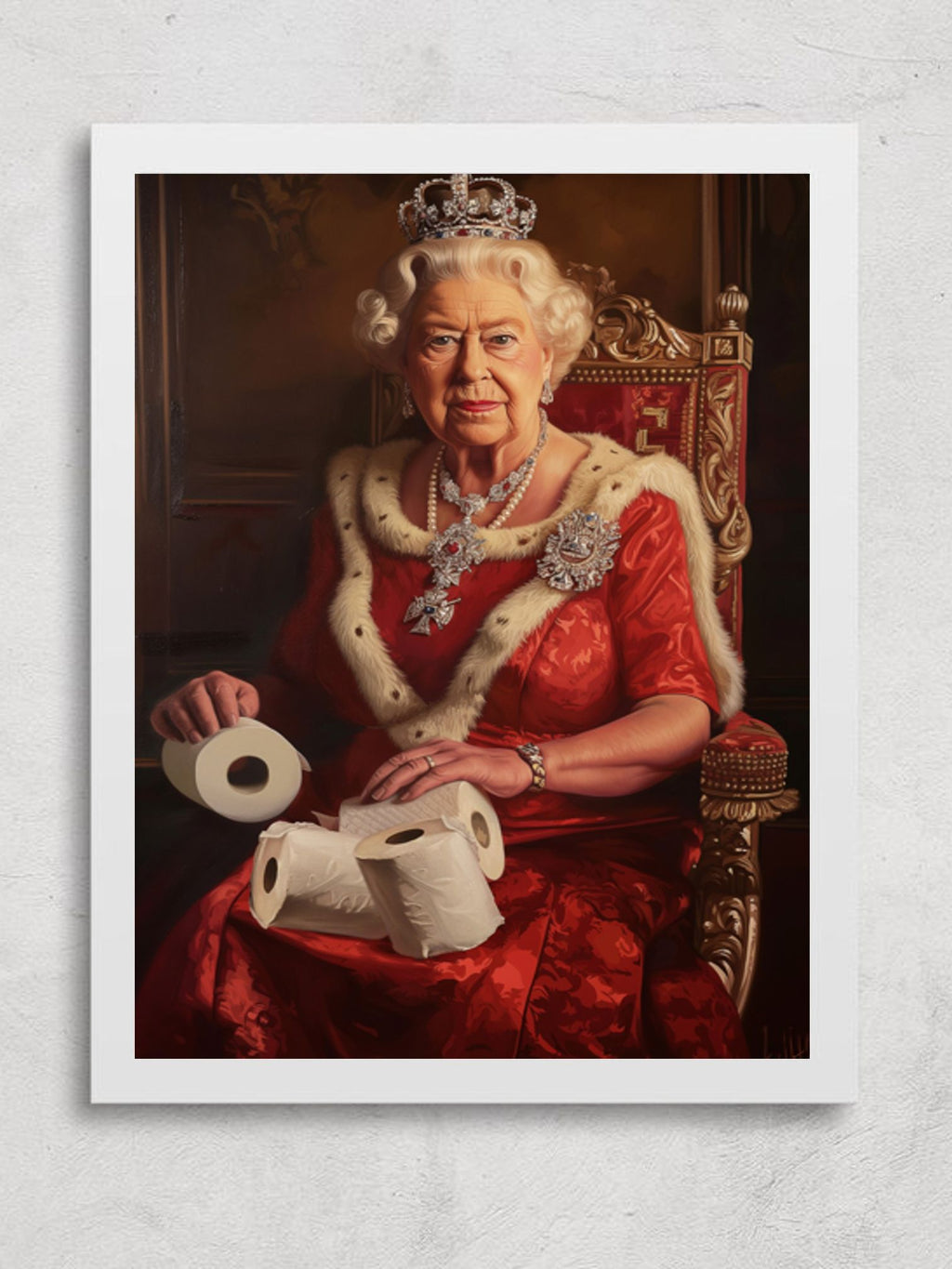 Royal Bathroom Humor Poster Set of 3 – Quirky Vintage Wall Art