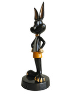 Pure Black Boss Bunny - Luxury Ceramic Sculpture