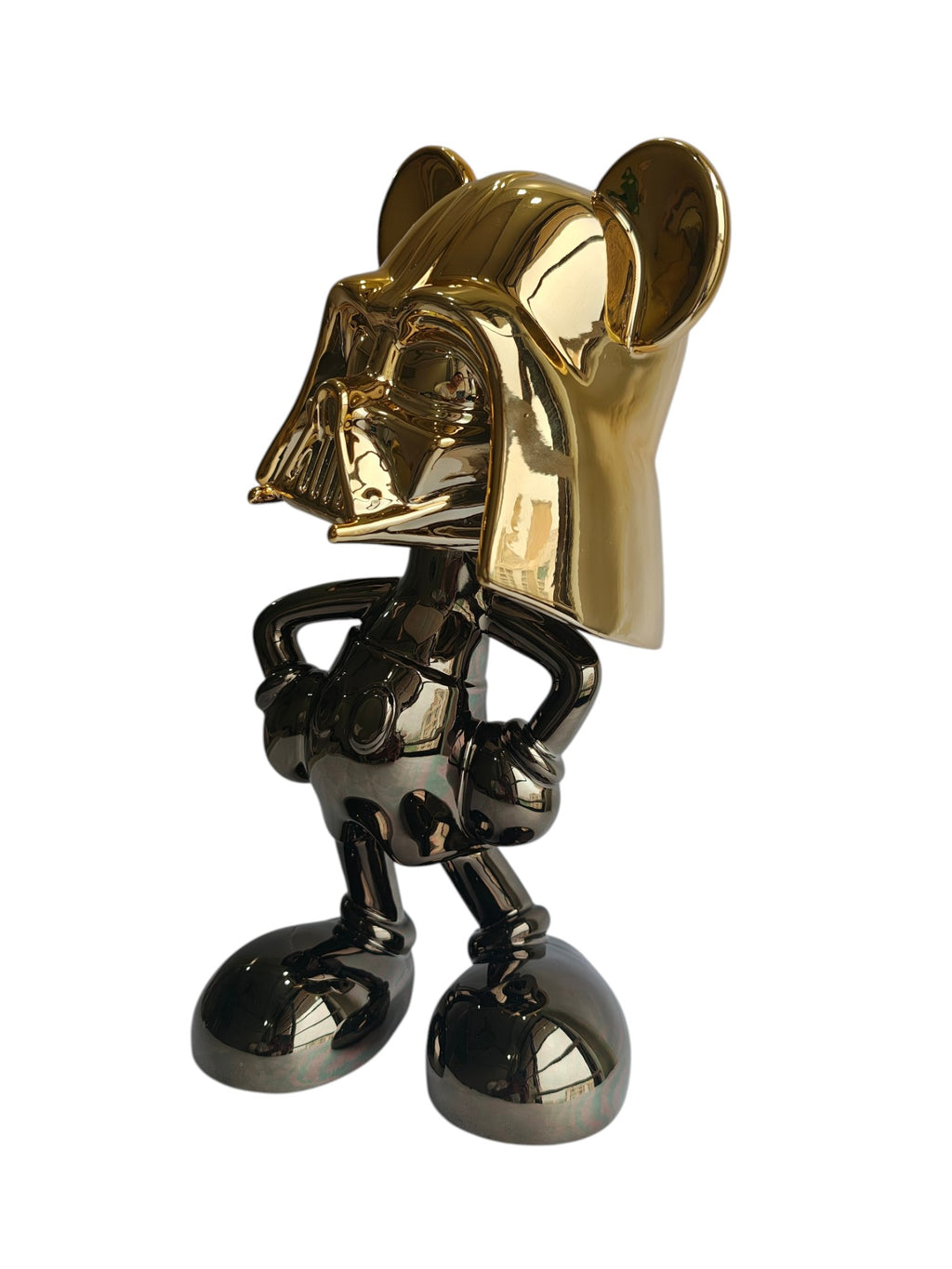 Star Wars Mickey Mouse Sculpture - Black & Gold Luxury Table Decor