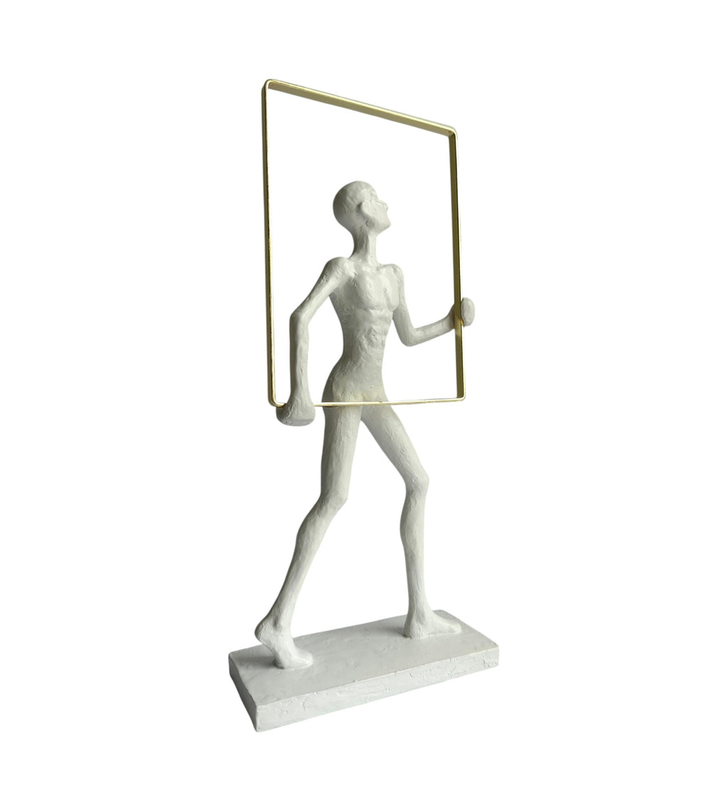 Abstract Man Frame White