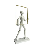 Abstract Man Frame White