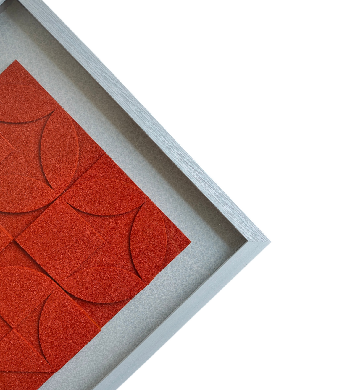 Luxury Orange Abstract Wooden Wall Frame Set of 2