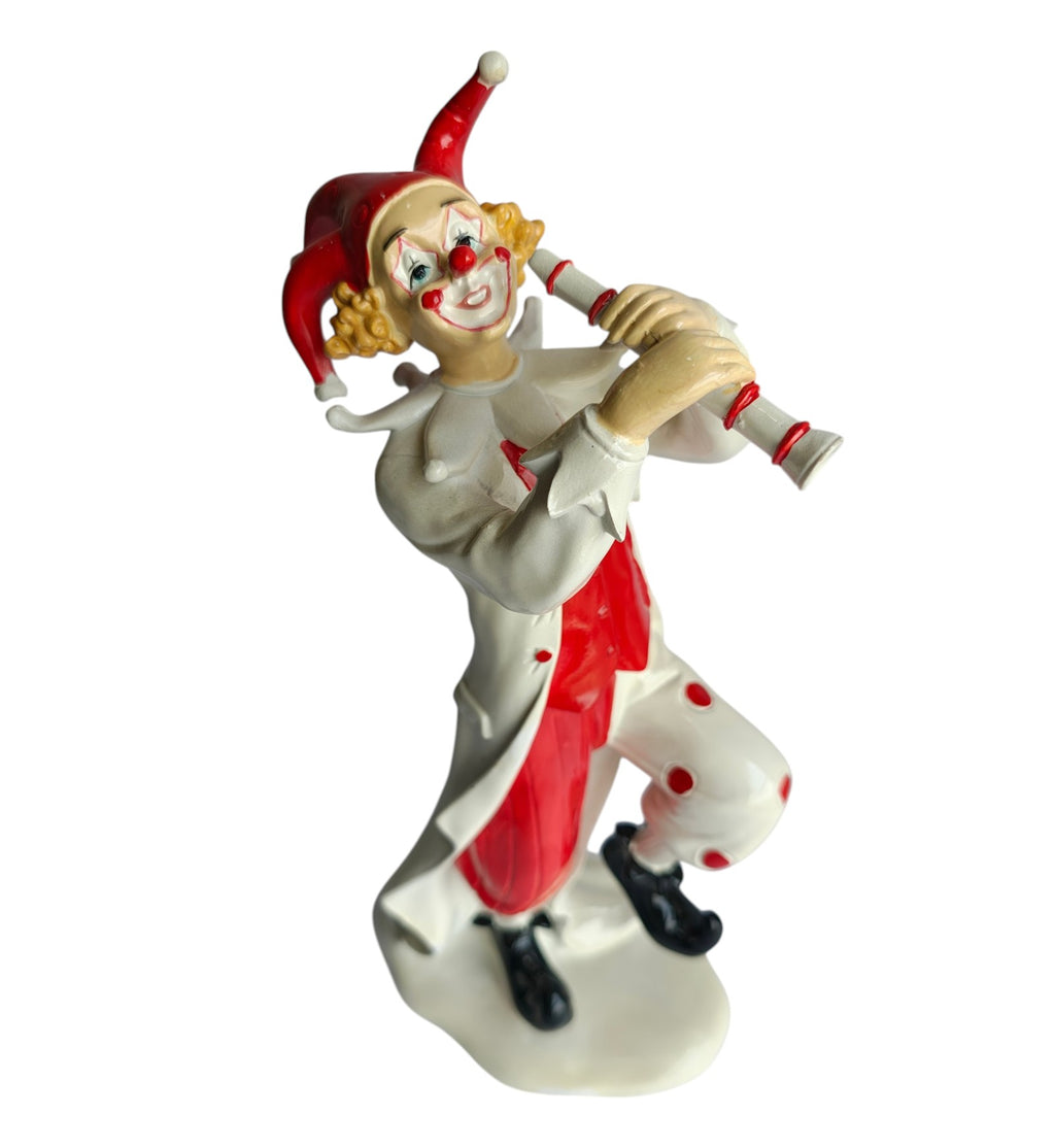 Trumpet Artist Clown Figurine