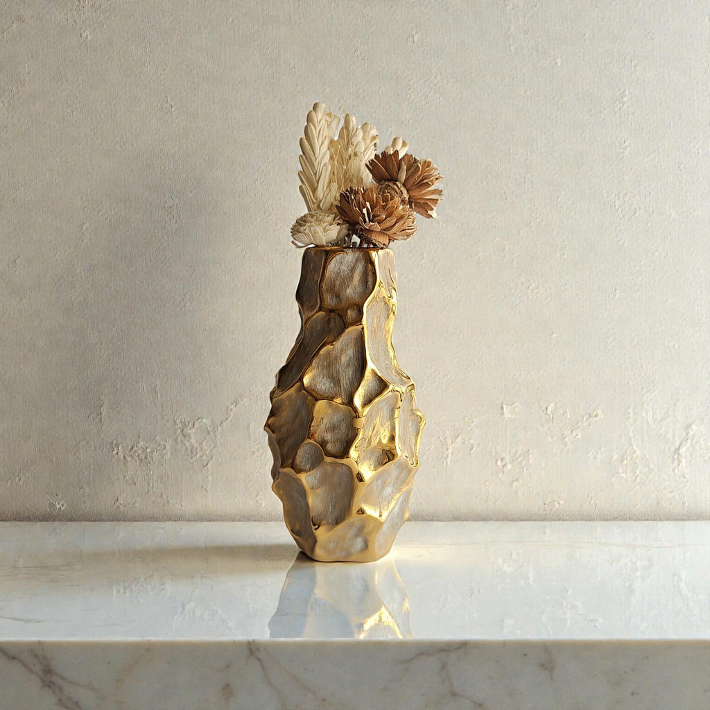 Rock Golden Vase