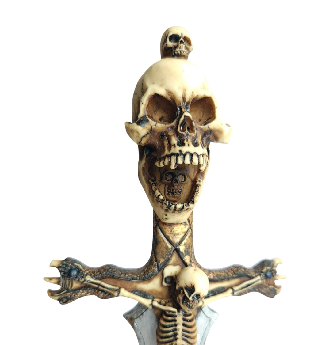 Skeleton Cross Knife Decor