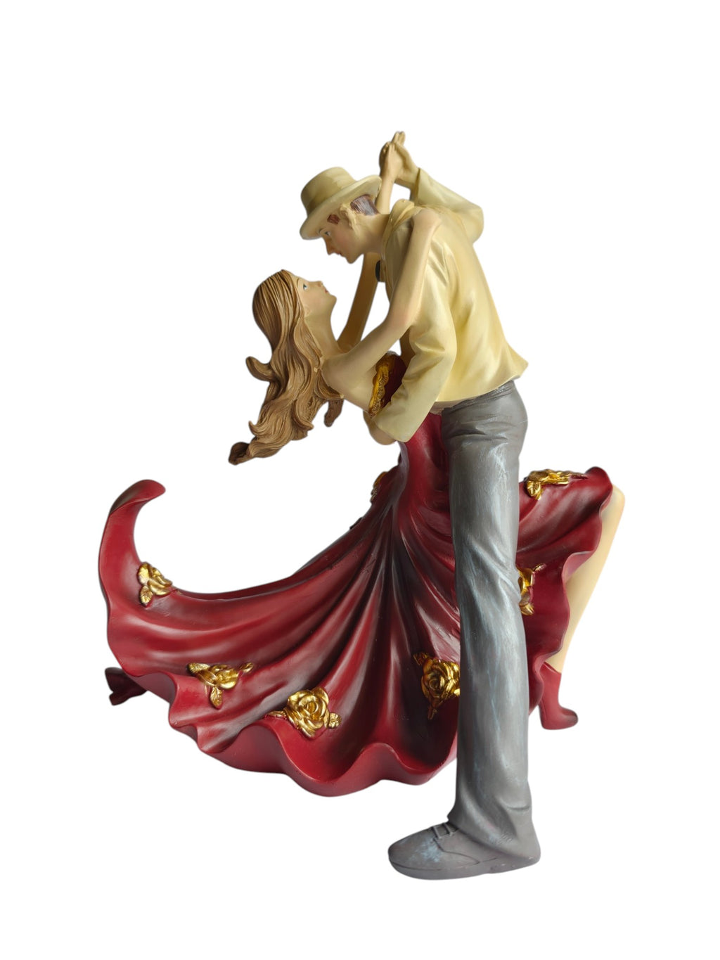 Romantic Dancing Couple Showpiece - Vintage Ballroom Dance Statue