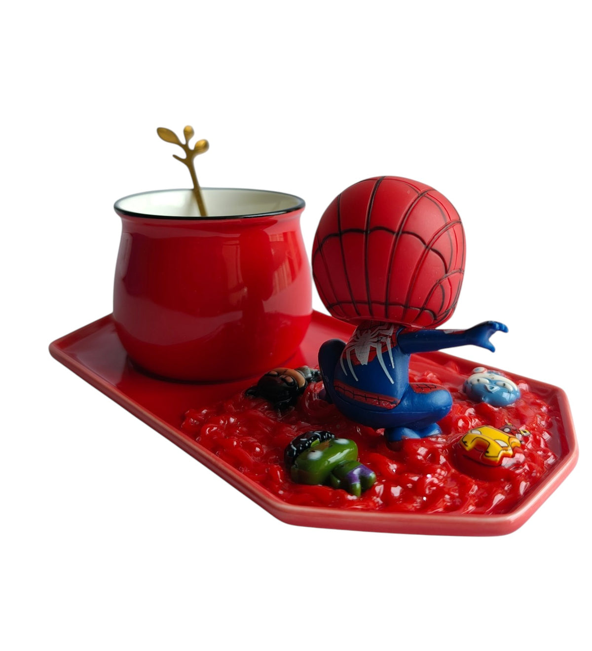 Spider-Man 3D- Mug & Tray Set - Web Landing Edition