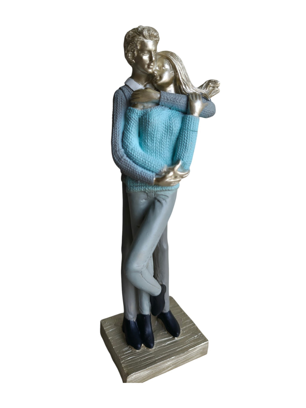 COUPLE-BLU: Blue Sweater Embrace
