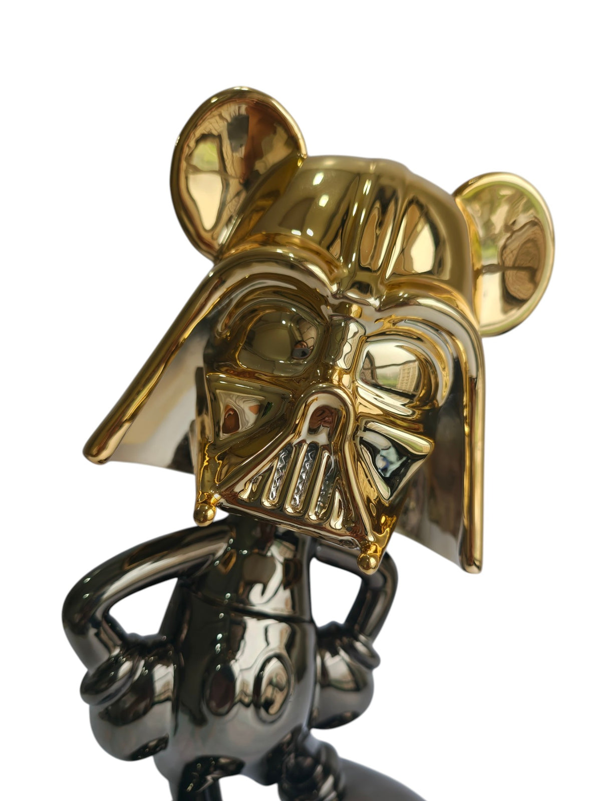 Star Wars Mickey Mouse Sculpture - Black & Gold Luxury Table Decor