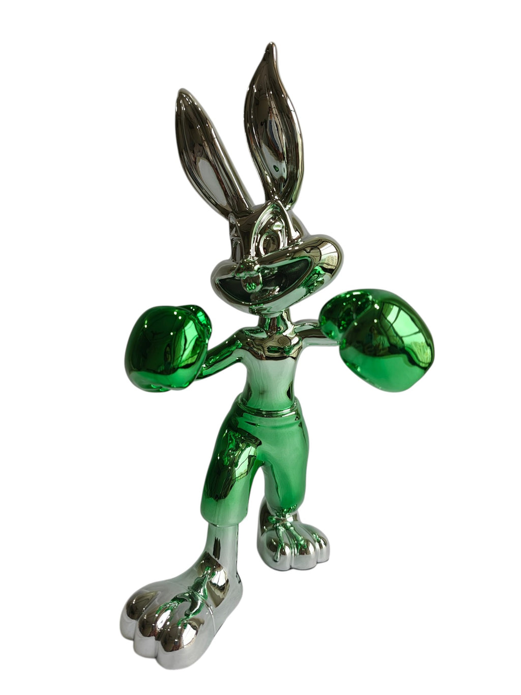 Chrome Bunny Table Decor Figurine