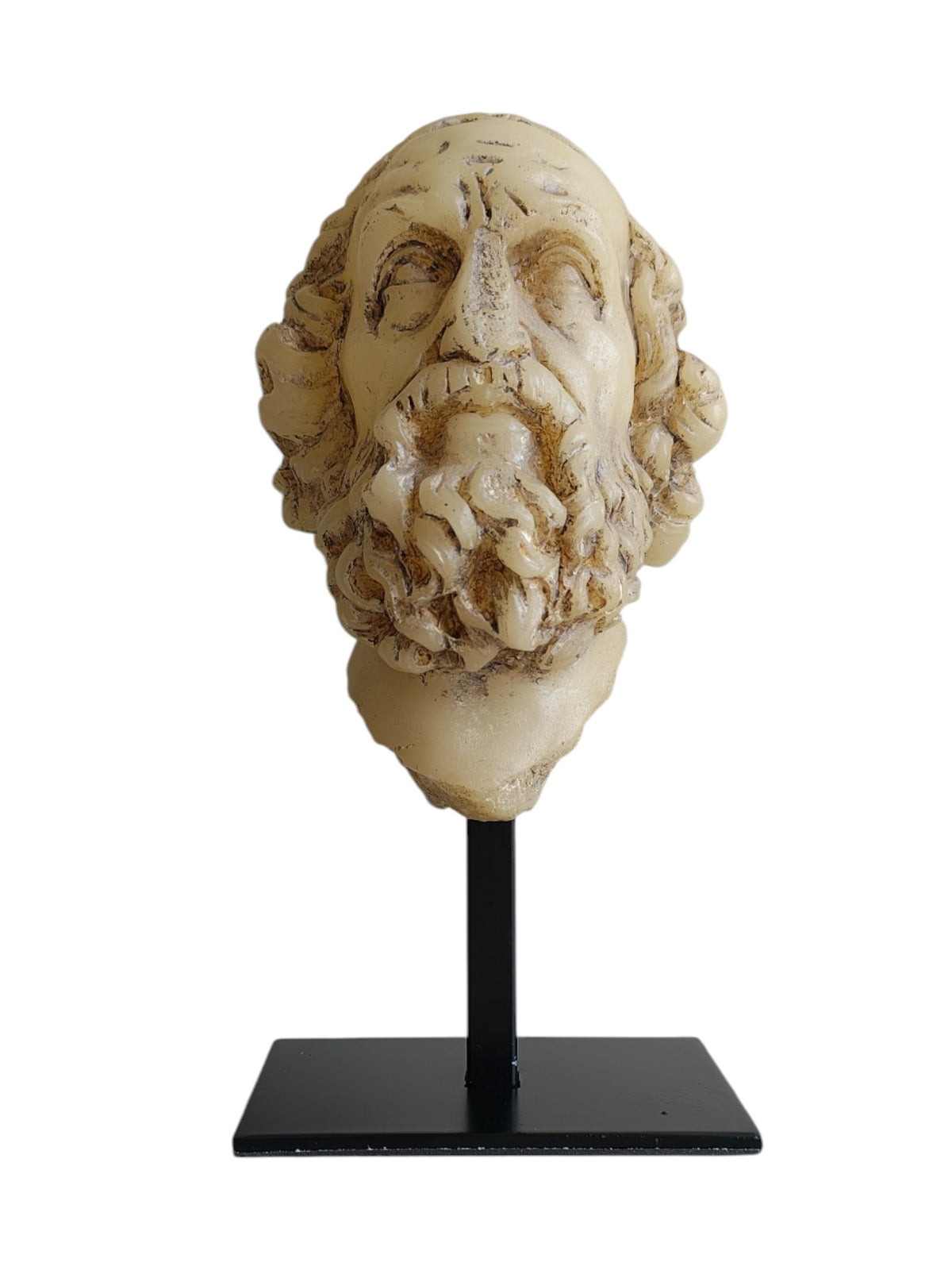Antique Philosopher Head Sculpture