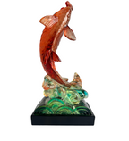 Prosperity Leaping Koi Showpiece