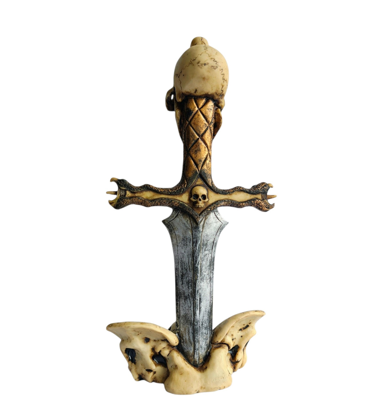 Skeleton Cross Knife Decor