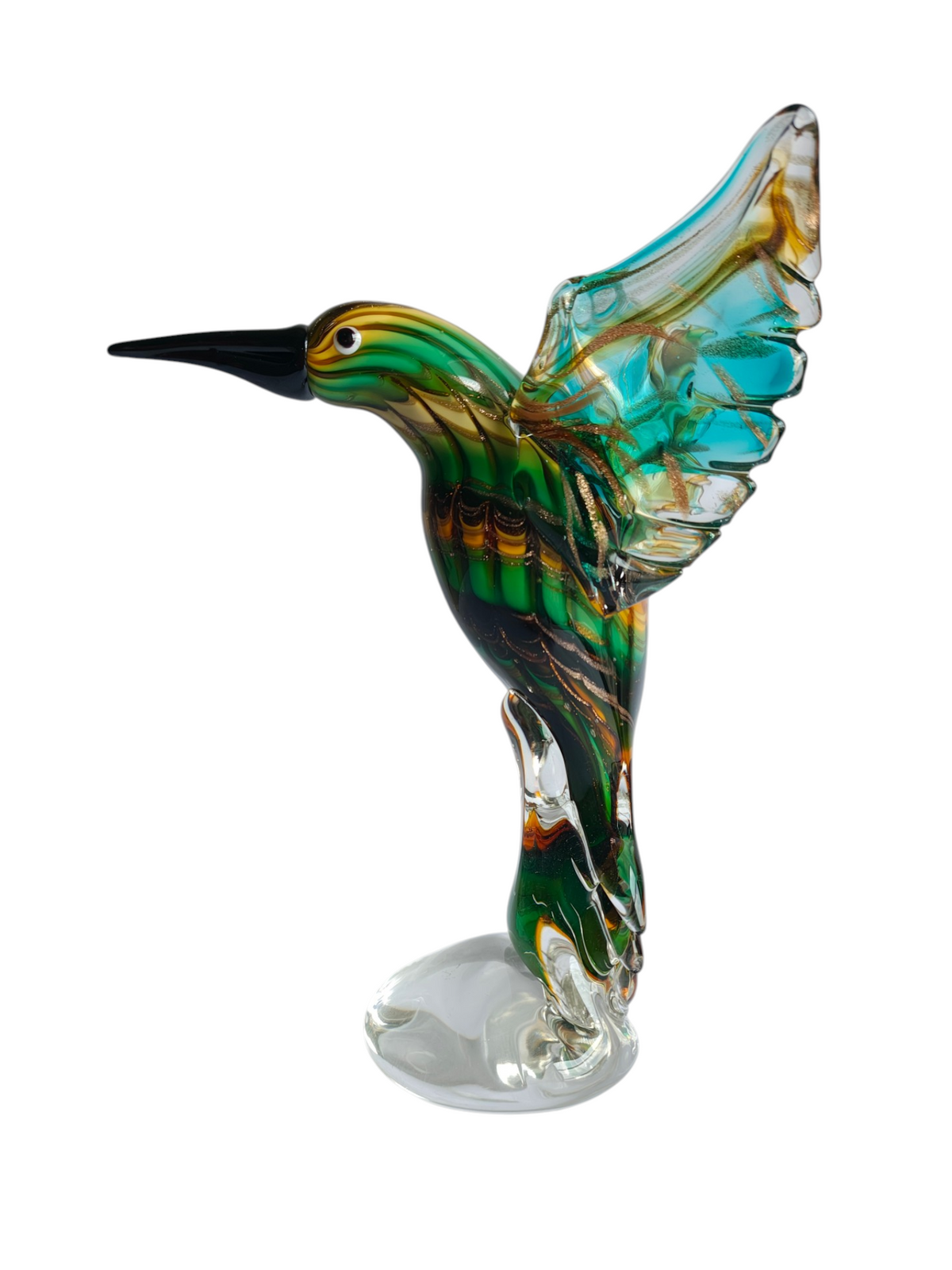 Emerald Crystal Hummingbird Decorative Figurine