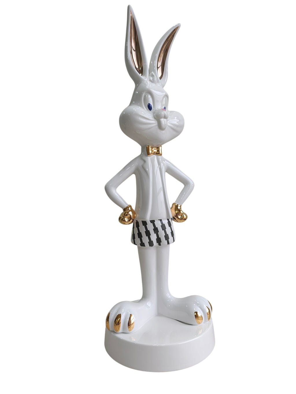 Pure White Boss Bunny - Luxury Ceramic Sculpture Large