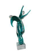 Infinity Dance Couple Crystal Glass Showpiece - Modern Art Sculpture