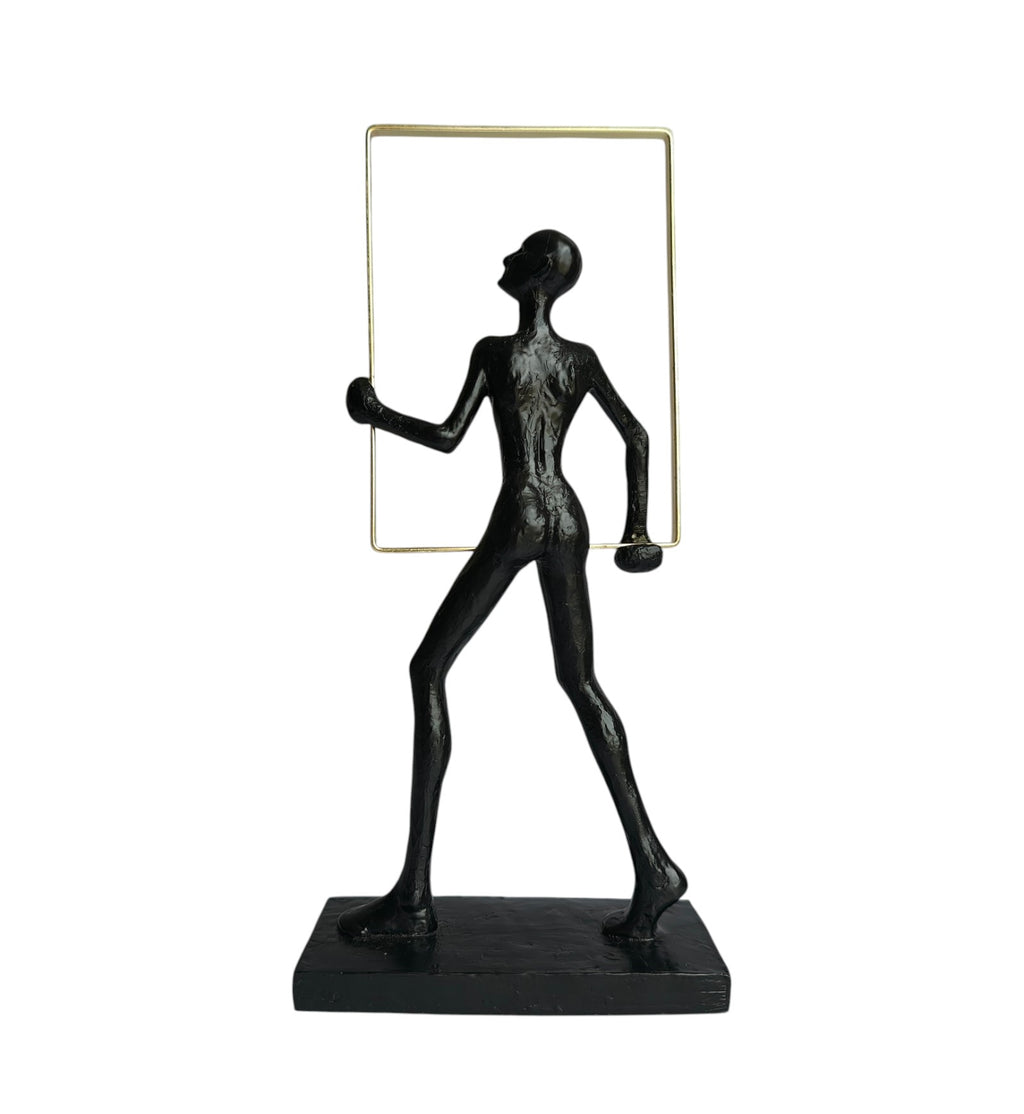 Abstract Man Frame Black