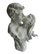 Eternal Love Kissing Couple Bust Showpiece - Romantic Couple Statue