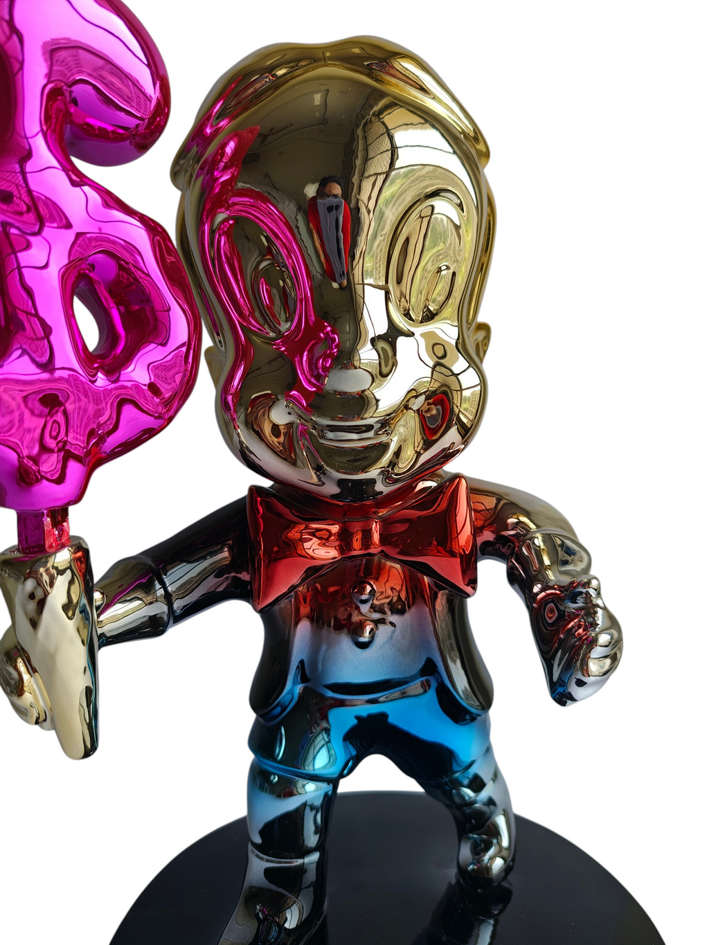 Richie Rich Multi-Colored Chrome Figurine with Pink Dollar Ice Cream Cone