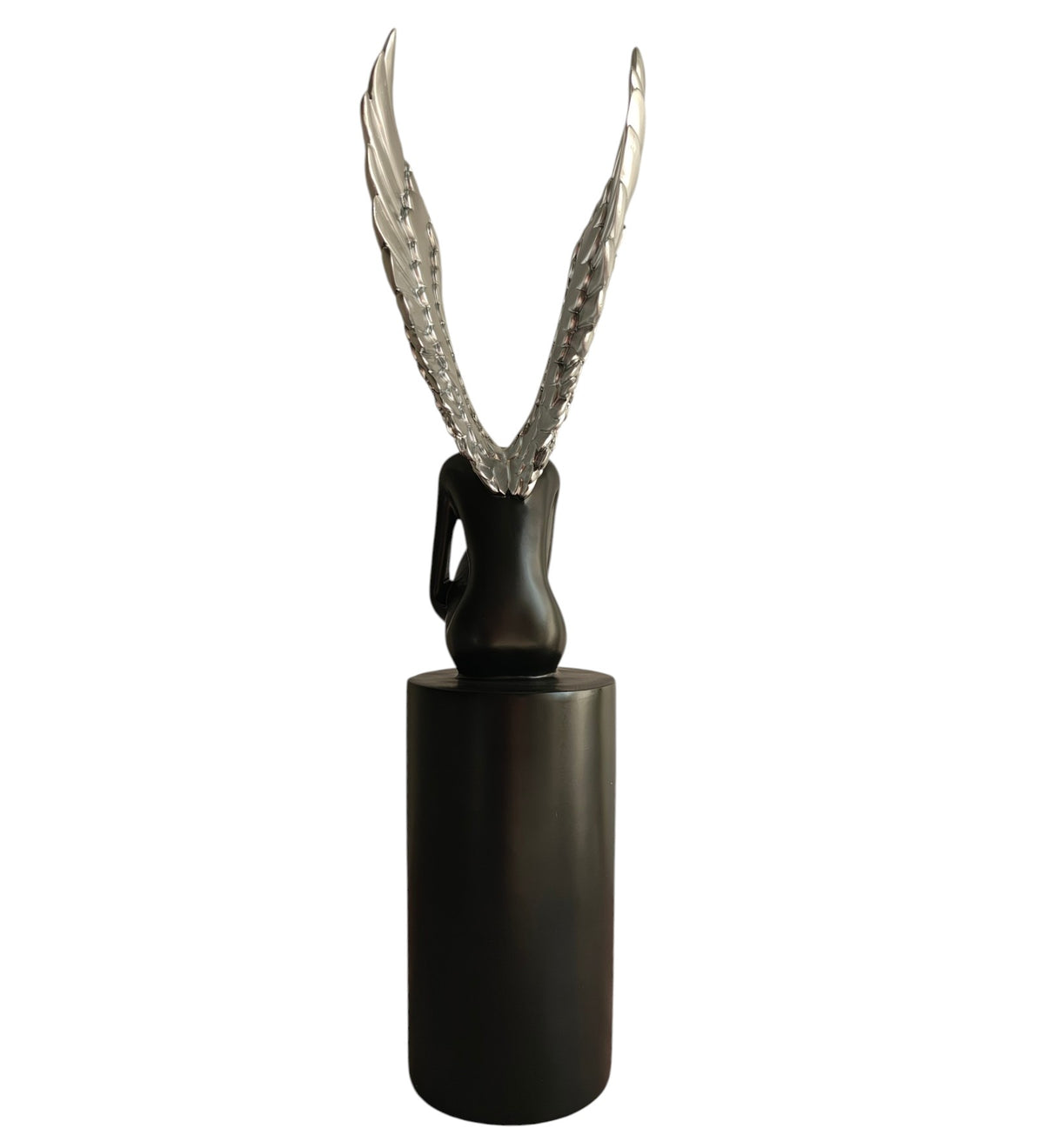 Black & Silver Lady with Wings