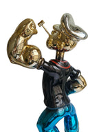 Chrome Pop Art Popeye The Sailor Showpiece - 74.5 cm Luxury Electroplated Sculpture
