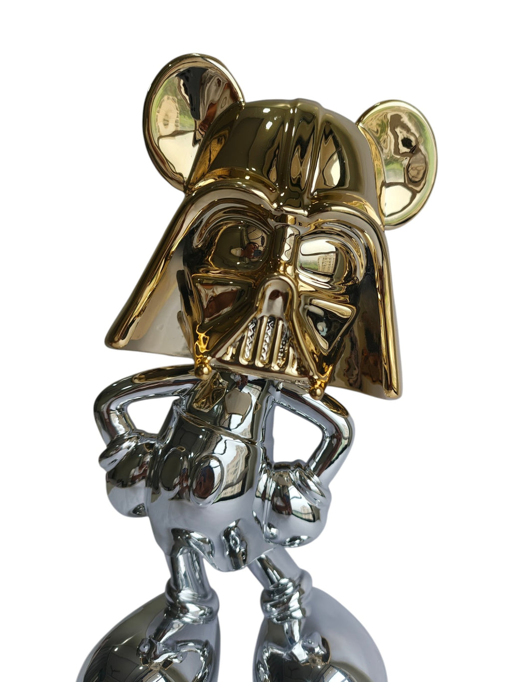 Star Wars Mickey Mouse Sculpture - Black & Gold Luxury Table Decor