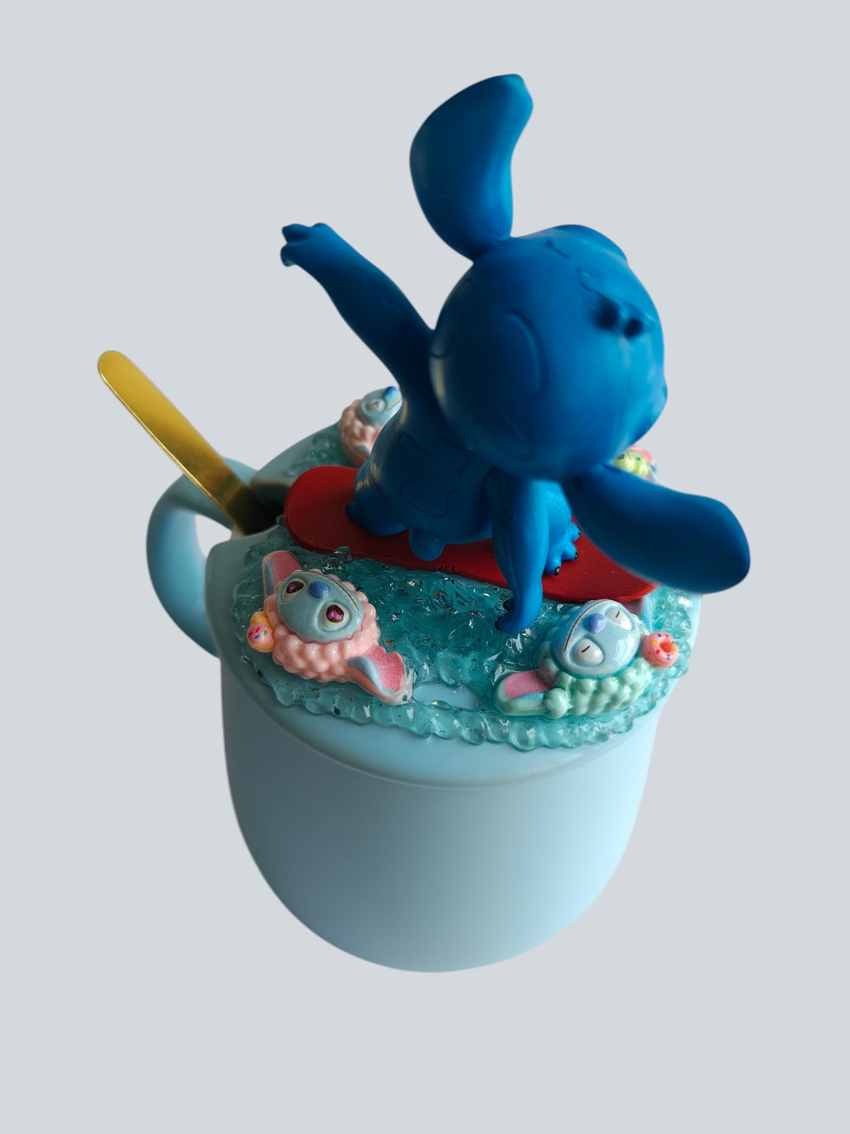 Stitch 3D- Mug & Lid Set - Surfer Blueberry Edition
