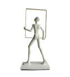 Abstract Man Frame White